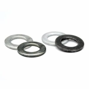 Black cut flat washers